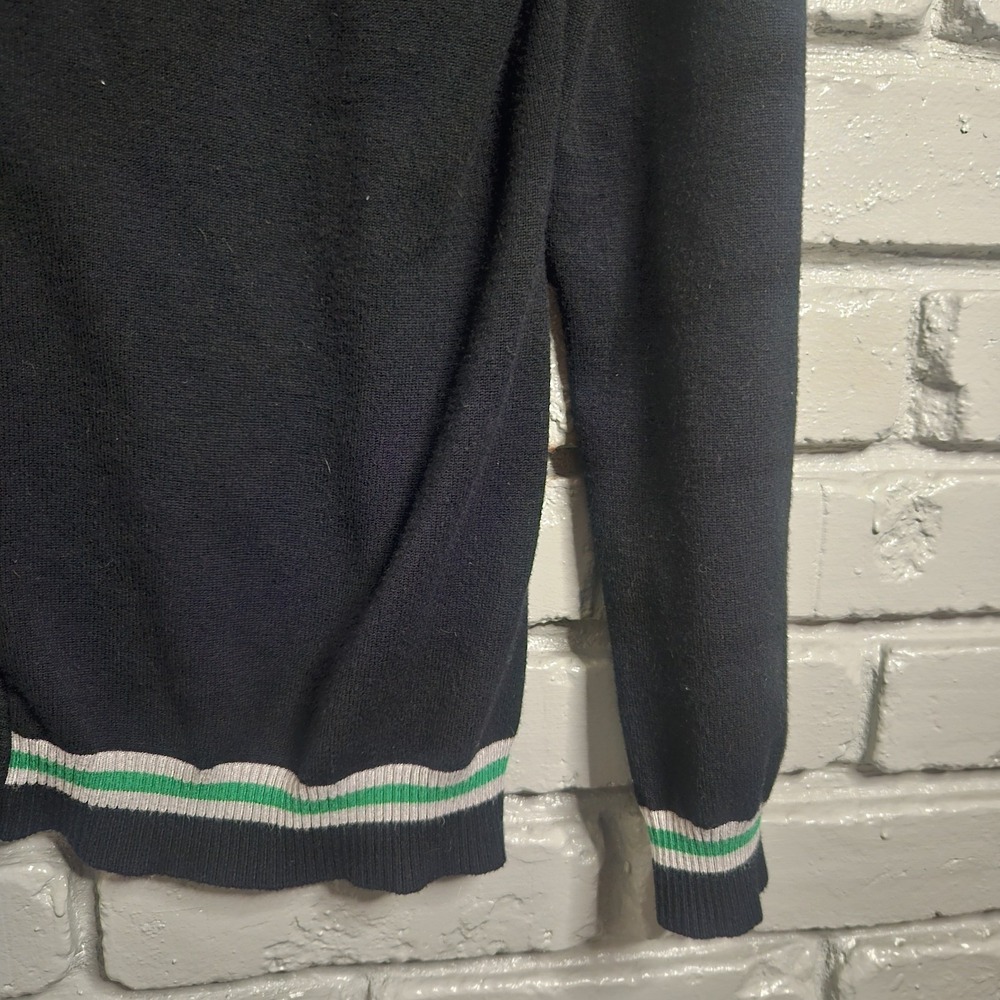 Harry Potter Womens Cardigan 2XL Slytherin Crest Varsity Knit Black - Picture 5 of 7